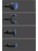 Mini Profesyonel Şarjlı Masaj Aleti 4 Başlıklı KH-800 (5365) thumbnail 5