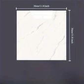Beyaz Mermer Desenli Alüminyum Plastik Duvar Sticker (30*30) thumbnail 1