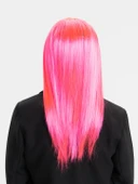 Şeker Pembesi Koyu Pembe Renk Uzun Düz Parti Peruğu (5365) thumbnail 2