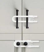 4 Adet Çocuk Koruma Kilidi - Slide Dolap Çekmece Kilidi Sürgülü Kilit - 2