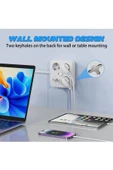 Akım Korumalı Anahtarlı Priz - 3x Priz - 2x Usb - 2x Type-c - 2 Mt Kablo Hızlı Şarj Özellikli Siyah thumbnail 4