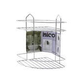 2 KATLI - ÜÇGEN   KROM   METAL  BANYO KÖŞELİK - DUŞKABİN RAF (5365) thumbnail 2