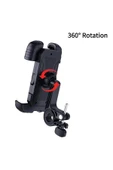 360° Derece Ayarlanabilen Gidon Bağlantılı Bisiklet Motosiklet İçin Abs 4-7.8″ İnç Telefon Tutucu thumbnail 8