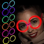 Glow Stick Parti Gözlüğü Glow Partisi Yuvarlak Şekilli Fosforlu Gözlük 6 Adet (5365) thumbnail 2