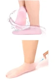 1 Çift Silikon Jel Topuk Nemlendirici Çorap Ayak Bakımı Çatlama Koruyucu Krem Çorabı - 4
