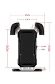360° Derece Ayarlanabilen Gidon Bağlantılı Bisiklet Motosiklet İçin Abs 4-7.8″ İnç Telefon Tutucu thumbnail 7