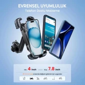 360° Derece Ayarlanabilen Gidon Bağlantılı Bisiklet Motosiklet İçin Abs 4-7.8″ İnç Telefon Tutucu thumbnail 3