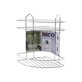 2 KATLI - ÜÇGEN   KROM   METAL  BANYO KÖŞELİK - DUŞKABİN RAF (5365) thumbnail 1