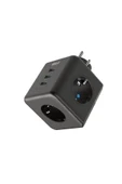 Termal Akım Korumalı Isıya Dayanıklı 3’lü Duvar Tipi Priz 3x Usb 1x Type-c thumbnail 2