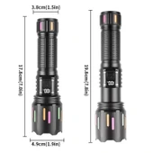 Ps-9954 30w Zoomlu Led Powerbank Özellikli Şarjlı Profesyonel El Feneri thumbnail 2