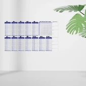 Statik Akıllı Kağıt Ingilizce Çarpım Tablosu 100x56 Cm(1 Adet Silgili Kalemli) (5365) thumbnail 2