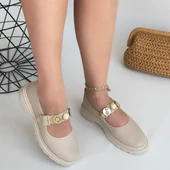 Okira Bej Cilt Oxford Ayakkabı thumbnail 4