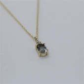 Gümüş Kolye - 0.60 CT Zultanit 0.10 CT Pırlanta(Sıignity)Taşlı Modern Tasarım Kolye- Hediyelik Kolye - 6