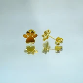 Gümüş Küpe - 925 Ayar Gümüş Minimal Pati Küpe - 5