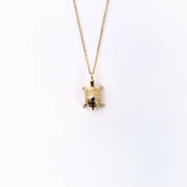 Gümüş Kolye - Taşsız Kaplumbaga Minimal Modern Gümüş Kolye - Hediyelik Kaplumbaga Gümüş Kolye - 6