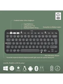 Logitech 920-012245 Grafit Pebble 2 Combo Çoklu Sessiz Kablosuz Türkçe Q Klavye Mouse Seti - 2