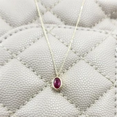 Gümüş Kolye - 1.05 Karat Ruby Taşlı Tasarım Modern 925 Ayar Gümüş Kolye - Ruby Taşlı Hediyelik Kolye - 5