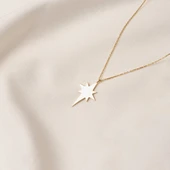 Gümüş Kolye - Kutup Yıldızı 925 Ayar Gümüş Kolye - 5