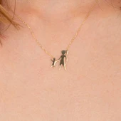 Gümüş Kolye - Anne Kız 925 Ayar Gümüş Kolye - 5