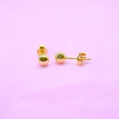 Gümüş Küpe - Kadın Minimal Top 925 Ayar Gümüş Küpe - 1