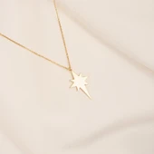 Gümüş Kolye - Kutup Yıldızı 925 Ayar Gümüş Kolye - 7