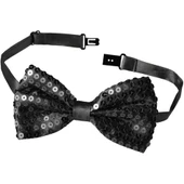 Siyah Payetli Pullu Papyon thumbnail 3