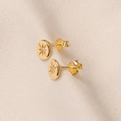 Gümüş Küpe - 925 Ayar Gümüş Kutup Yıldızı Taşlı Küpe - 5