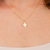 Gümüş Kolye - Kutup Yıldızı 925 Ayar Gümüş Kolye - 2