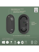 Logitech 920-012245 Grafit Pebble 2 Combo Çoklu Sessiz Kablosuz Türkçe Q Klavye Mouse Seti - 3