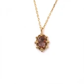 Gümüş Kolye - Vintage Tasarım Zultanit (Renk Değiştiren) Taşlı Minimal 925 Ayar Gümüş Kolye - 2