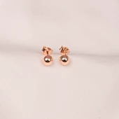 Gümüş Küpe - 925 Ayar Gümüş Minimal Top Küpe - 7