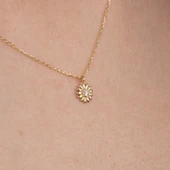 Gümüş Kolye - Zirkon Taşlı Tasarım 925 Ayar Gümüş Kolye - 4