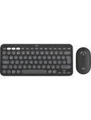 Logitech 920-012245 Grafit Pebble 2 Combo Çoklu Sessiz Kablosuz Türkçe Q Klavye Mouse Seti - 1