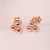 Gümüş Küpe - 925 Ayar Gümüş Üç Toplu Minimal Küpe - 7