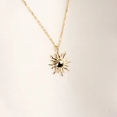 Gümüş Kolye - Güneş 925 Ayar Gümüş Kolye - 6