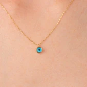 Gümüş Kolye - Mavi Nazar Boncuğu Göz Sade 925 Ayar Gümüş Kolye - Nazar Boncuğu 925 Ayar Gümüş Kolye thumbnail 7