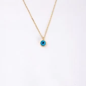 Gümüş Kolye - Mavi Nazar Boncuğu Göz Sade 925 Ayar Gümüş Kolye - Nazar Boncuğu 925 Ayar Gümüş Kolye thumbnail 4