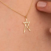 Gümüş Kolye - Yıldız 925 Ayar Gümüş Kolye - 8