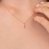 Gümüş Kolye - Minimal Damla 925 Ayar Gümüş Kolye - 4