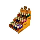 Koku Hanem Aşk-I Sermest Turuncu Ahşap Standlı 30 Adet 12 ml Hindistan Cevizi & Yasemin Araç Parfümü Oto Araba Kokusu thumbnail 2