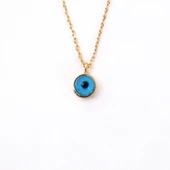 Gümüş Kolye - Mavi Nazar Boncuğu Göz Sade 925 Ayar Gümüş Kolye - Nazar Boncuğu 925 Ayar Gümüş Kolye thumbnail 5