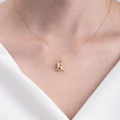 Gümüş Kolye - Taşsız Kaplumbaga Minimal Modern Gümüş Kolye - Hediyelik Kaplumbaga Gümüş Kolye - 4