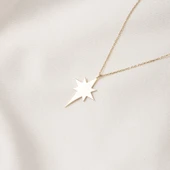 Gümüş Kolye - Kutup Yıldızı 925 Ayar Gümüş Kolye - 6