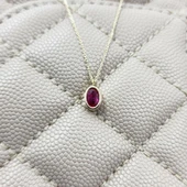 Gümüş Kolye - 1.05 Karat Ruby Taşlı Tasarım Modern 925 Ayar Gümüş Kolye - Ruby Taşlı Hediyelik Kolye - 3