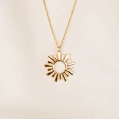 Gümüş Kolye - Güneş 925 Ayar Gümüş Kolye - 8