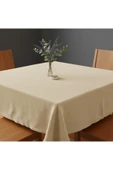 Doğal Ham Bez 4 Kişilik Mutfak Masası Örtüsü 120x150 cm Yıkanabilir Dayanıklı Minimal Tasarım - 1
