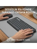 Logitech 920-012245 Grafit Pebble 2 Combo Çoklu Sessiz Kablosuz Türkçe Q Klavye Mouse Seti - 4