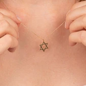 Gümüş Kolye - Davut Yıldızı 925 Ayar Gümüş Kolye - 5