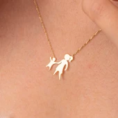 Gümüş Kolye - Anne Kız 925 Ayar Gümüş Kolye - 2