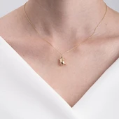 Gümüş Kolye - Taşsız Kaplumbaga Minimal Modern Gümüş Kolye - Hediyelik Kaplumbaga Gümüş Kolye - 5